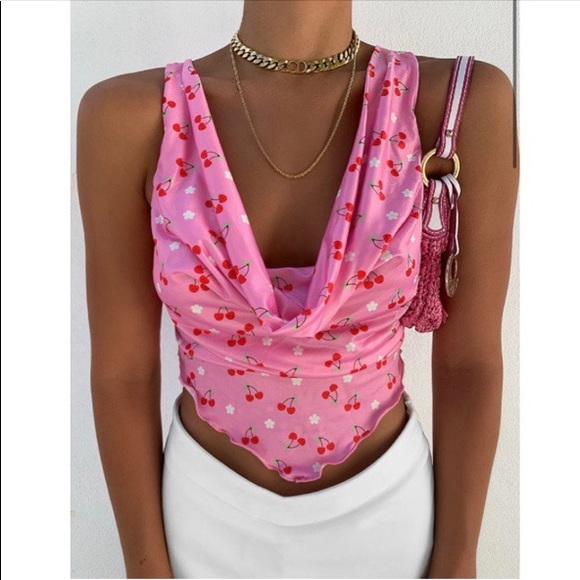 Tiger Mist Tops - Pink cherry top